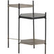 Hexall 24 X 22.5 inch Black / Antique Brass Side Table